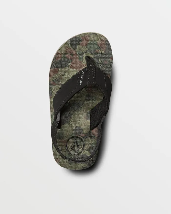 Victor Little Youth Sandals 8211 Dark Camo Kids Volcom Sandals