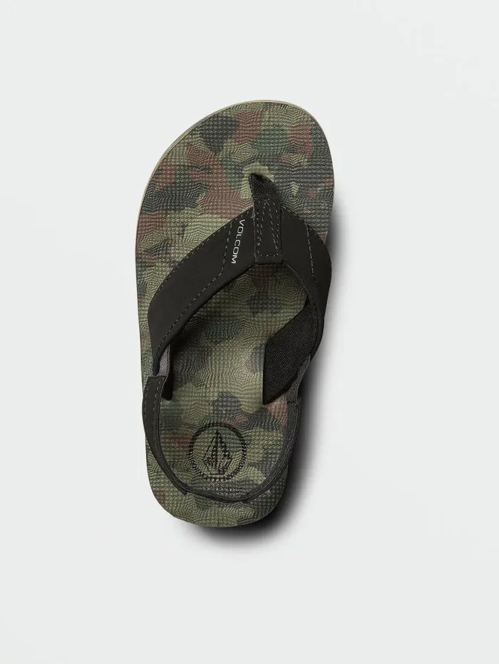 Victor Little Youth Sandals 8211 Dark Camo Kids Volcom Sandals