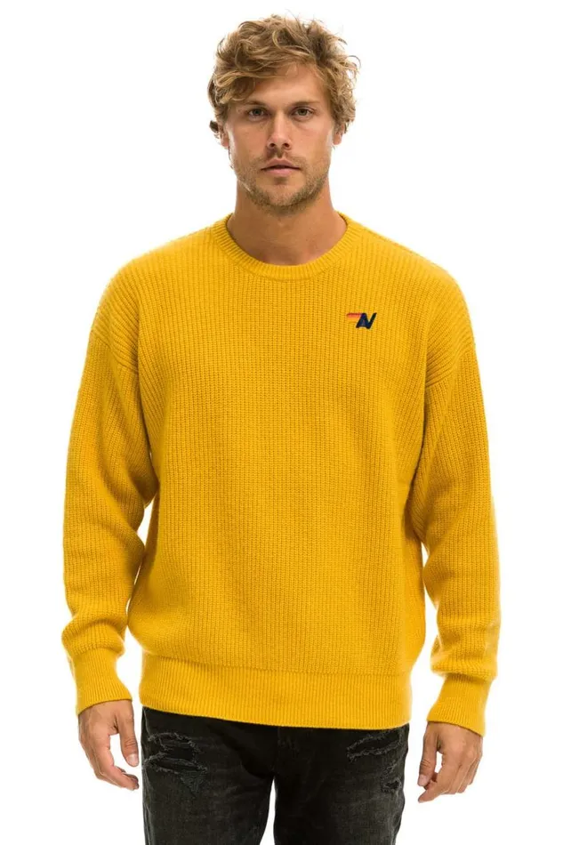 Vintage Cabin Unisex Cashmere Sweater 8211 Gold Men Aviator Nation Sweatshirts