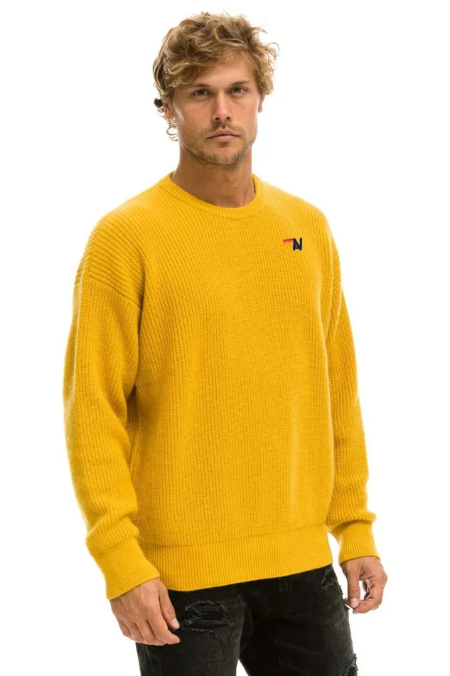Vintage Cabin Unisex Cashmere Sweater 8211 Gold Men Aviator Nation Sweatshirts