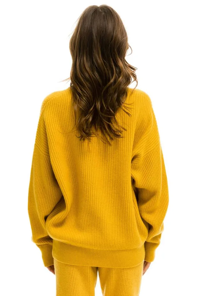 Vintage Cabin Unisex Cashmere Sweater 8211 Gold Men Aviator Nation Sweatshirts