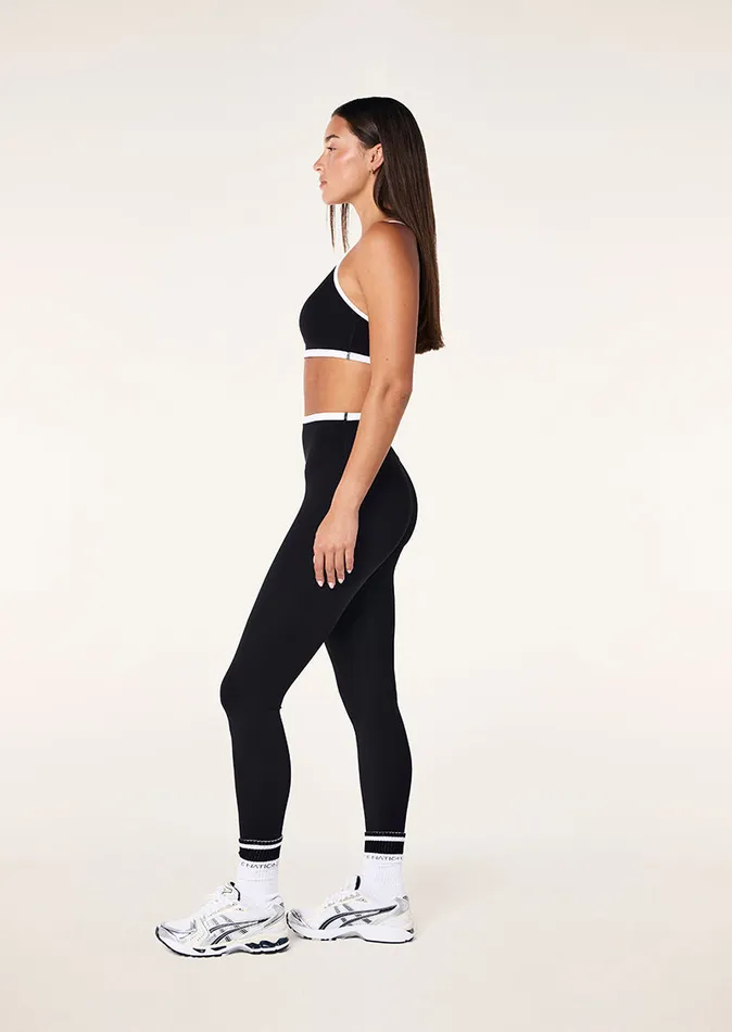 VITA FULL LENGTH LEGGING IN BLACK and OPTIC WHITE Women Activewear PE Nation