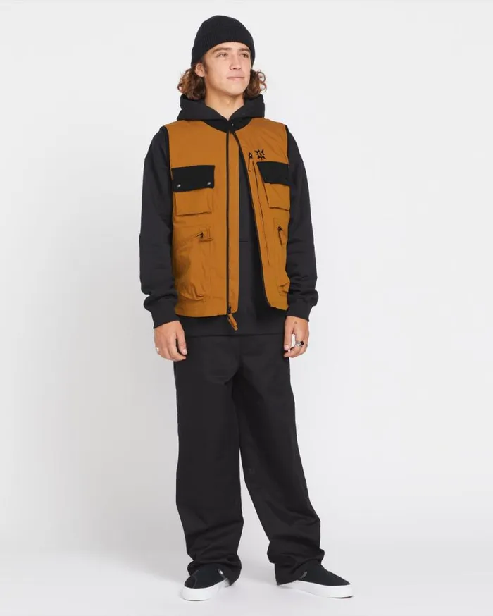 Volcom Japan By Bryan Iguchi Tds Vest 8211 Chestnut Brown Mens Volcom Jackets