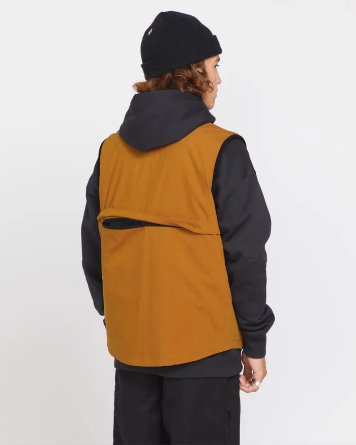 Volcom Japan By Bryan Iguchi Tds Vest 8211 Chestnut Brown Mens Volcom Jackets
