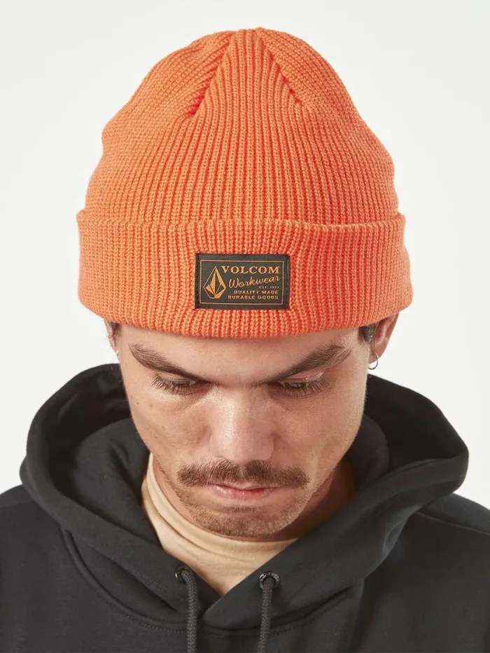 Volcom Workwear Beanie 8211 Orange Mens Volcom Hats and Beanies