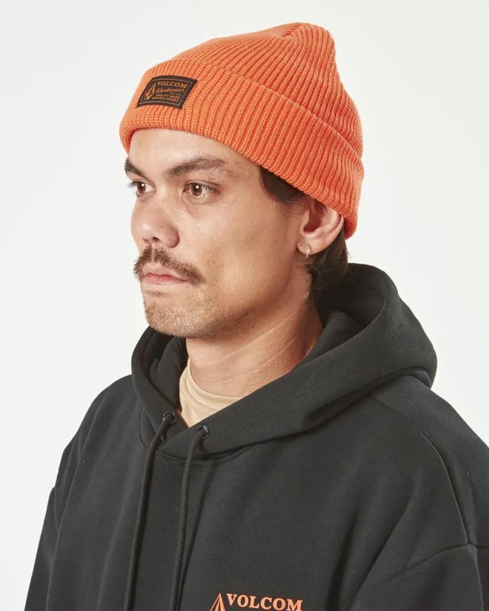 Volcom Workwear Beanie 8211 Orange Mens Volcom Hats and Beanies