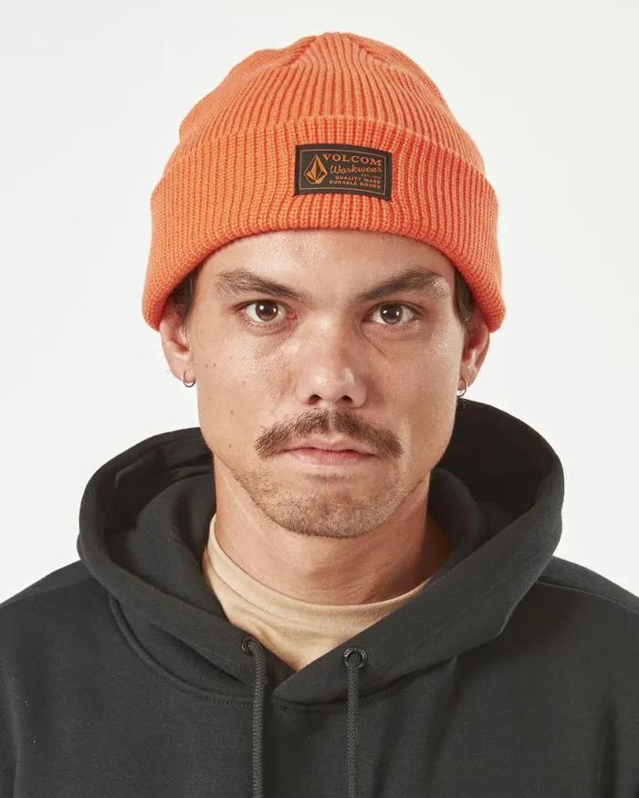 Volcom Workwear Beanie 8211 Orange Mens Volcom Hats and Beanies