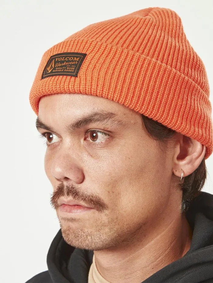 Volcom Workwear Beanie 8211 Orange Mens Volcom Hats and Beanies