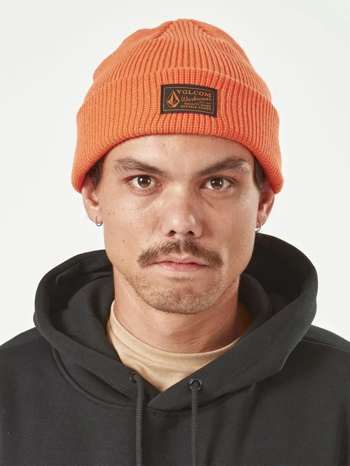 Volcom Workwear Beanie 8211 Orange Mens Volcom Hats and Beanies