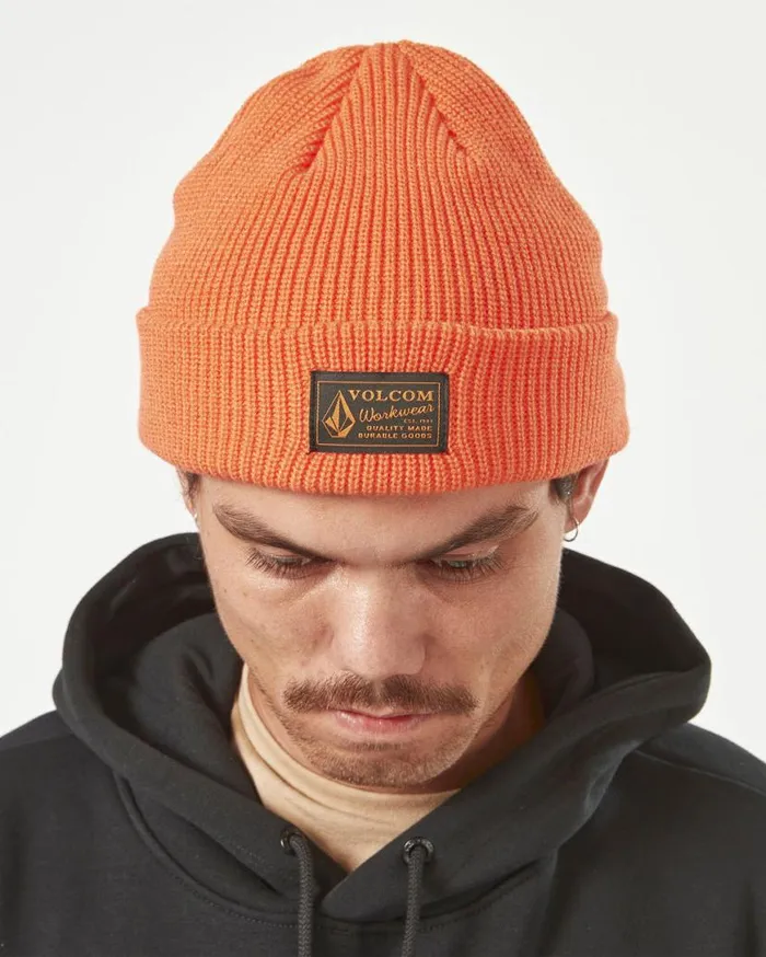 Volcom Workwear Beanie 8211 Orange Mens Volcom Hats and Beanies