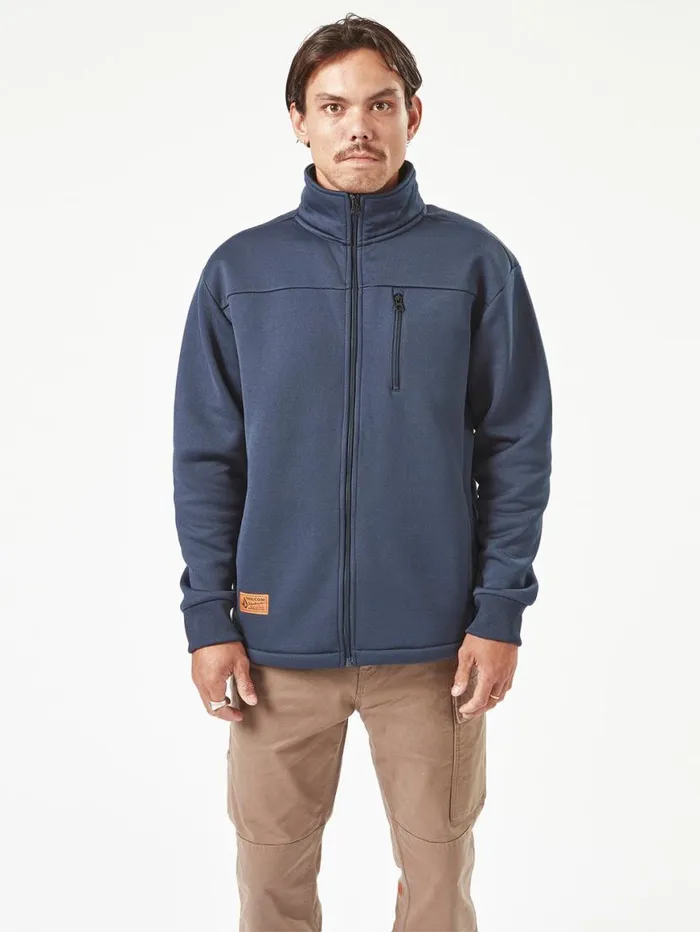 Volcom Workwear Bonded Fleece 8211 Navy Mens Volcom Hoodies and Sweatshirts