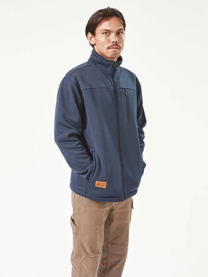 Volcom Workwear Bonded Fleece 8211 Navy Mens Volcom Hoodies and Sweatshirts