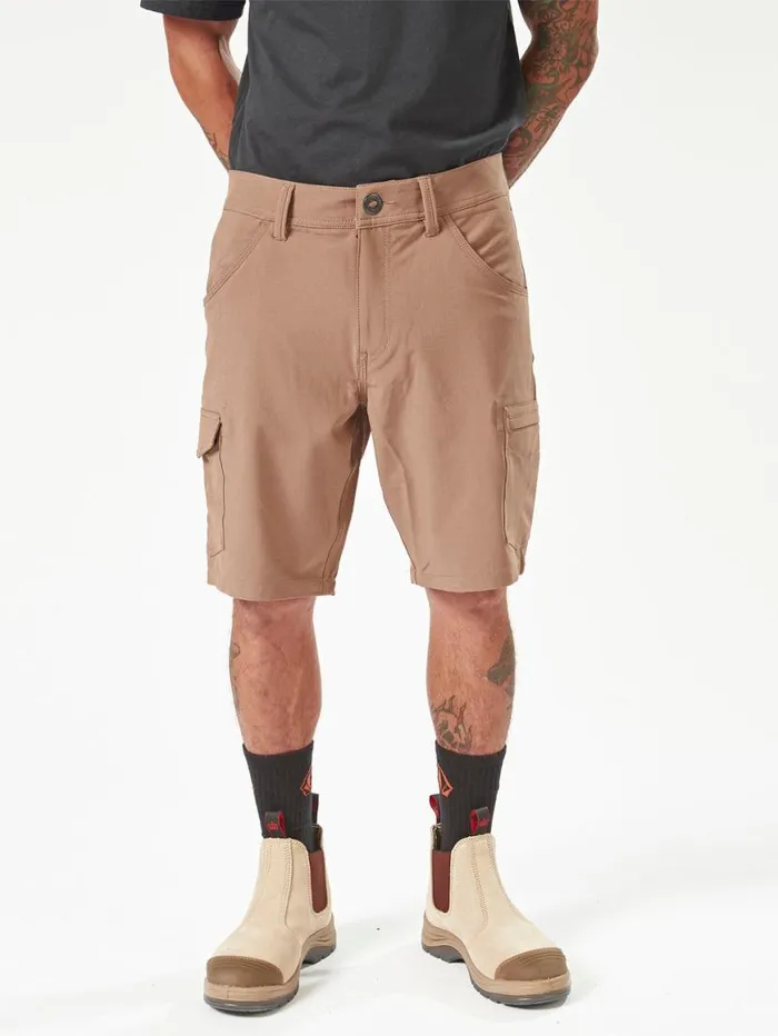 Volcom Workwear Slab Hybrid Shorts 8211 Brindle Mens Volcom Shorts