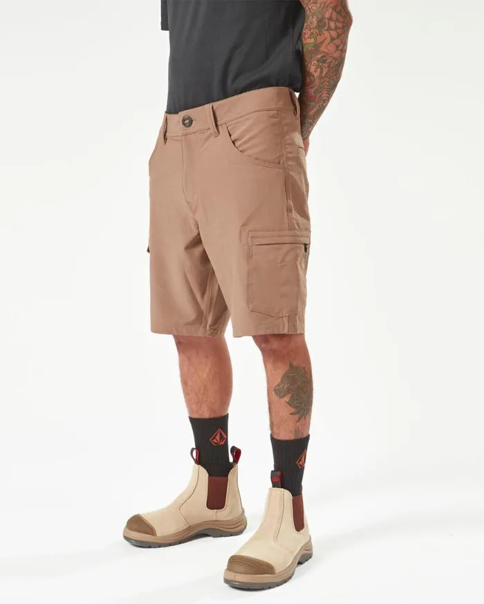 Volcom Workwear Slab Hybrid Shorts 8211 Brindle Mens Volcom Shorts