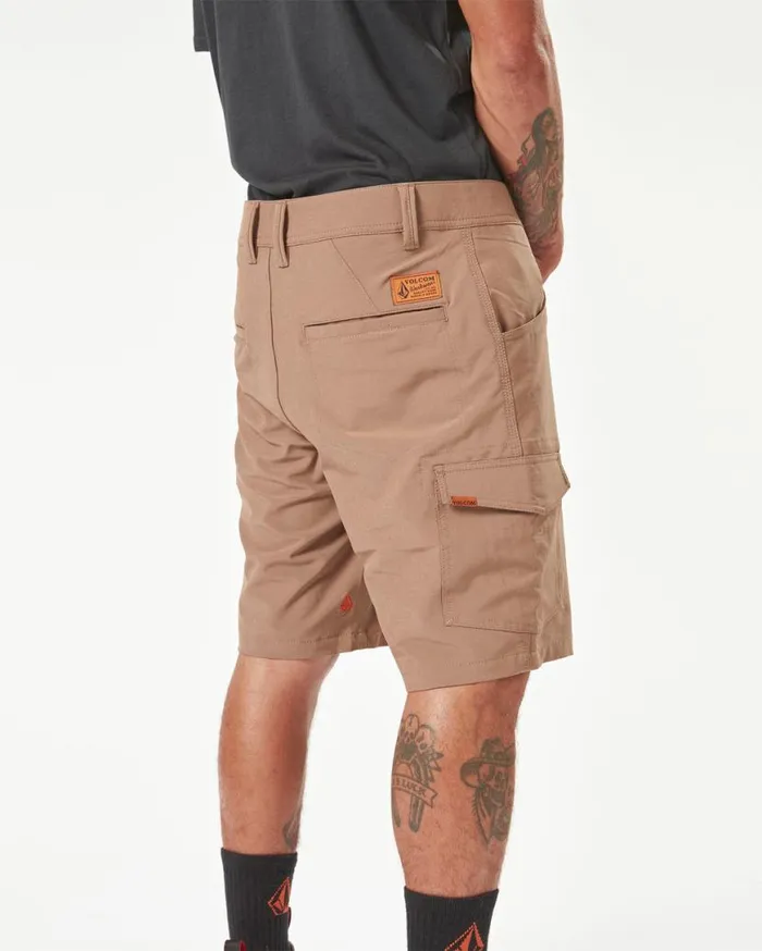 Volcom Workwear Slab Hybrid Shorts 8211 Brindle Mens Volcom Shorts