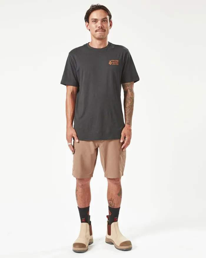 Volcom Workwear Slab Hybrid Shorts 8211 Brindle Mens Volcom Shorts