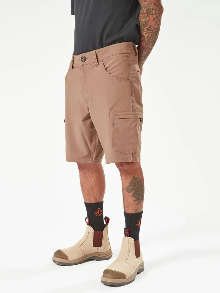 Volcom Workwear Slab Hybrid Shorts 8211 Brindle Mens Volcom Shorts