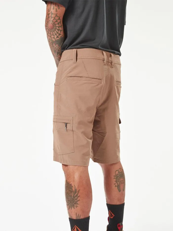 Volcom Workwear Slab Hybrid Shorts 8211 Brindle Mens Volcom Shorts
