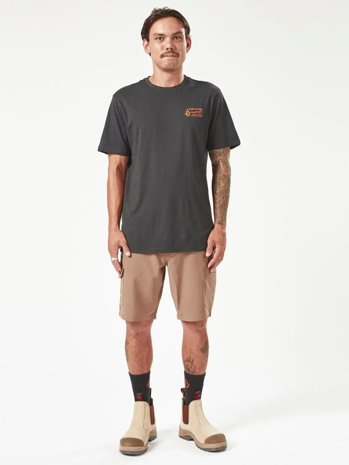 Volcom Workwear Slab Hybrid Shorts 8211 Brindle Mens Volcom Shorts