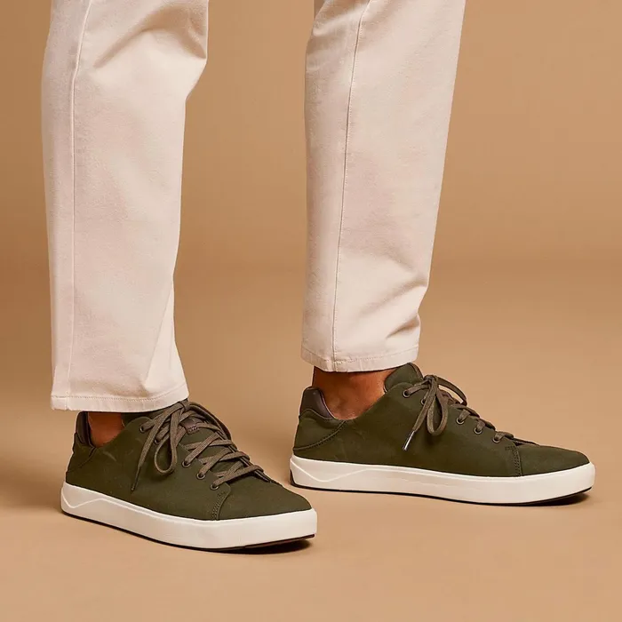 WaterFriendly Men Olukai Laeahi L Waxed Canvas Sneakers 8211 Husk