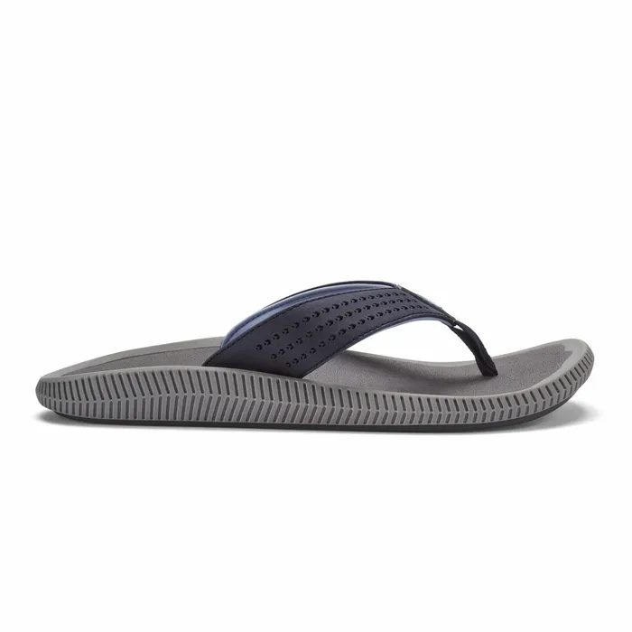 WaterFriendly Men Olukai Ulele Beach Sandals 8211 Blue Depth Charcoal