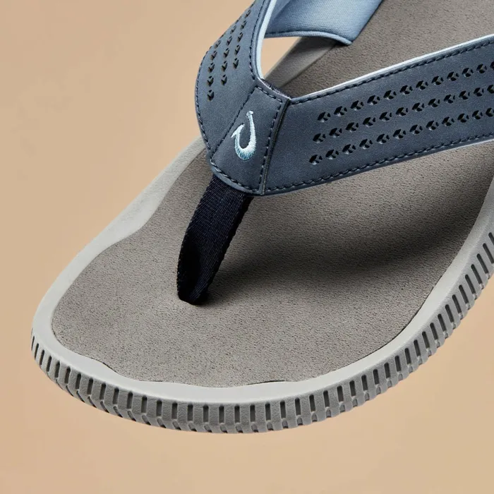 WaterFriendly Men Olukai Ulele Beach Sandals 8211 Blue Depth Charcoal