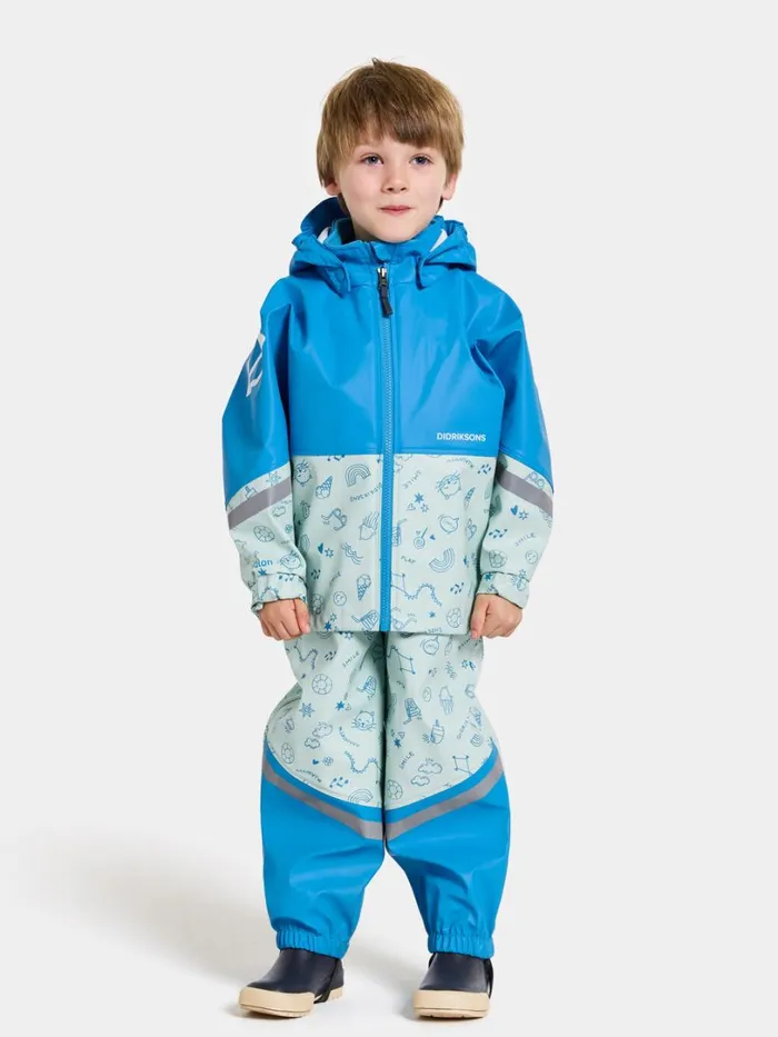Waterman Printed Kids039 Set Galon Doodle Pale Mint Kids Didriksons Unlined Rain Set Waterman Printed Kids039 Set Galon Doodle Pale Mint Kids Didriksons Unlined Rain Set