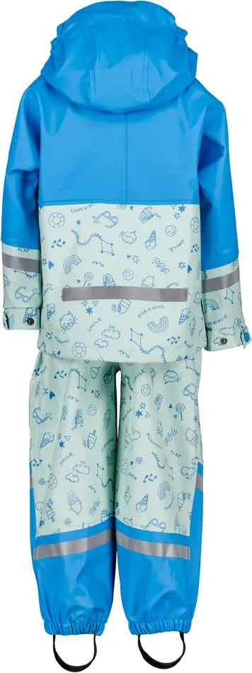 Waterman Printed Kids039 Set Galon Doodle Pale Mint Kids Didriksons Unlined Rain Set