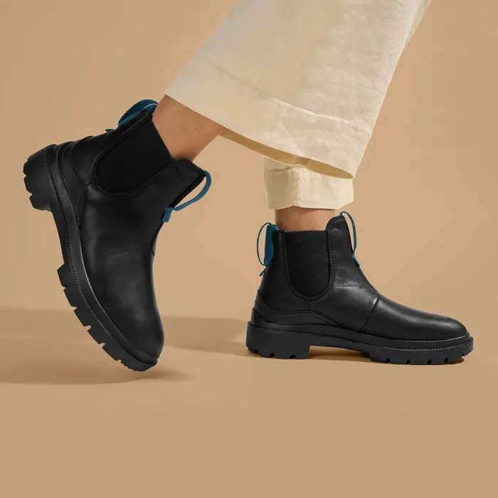 Waterproof Women Olukai Hehi Waterproof Leather Booties 8211 Lava Rock