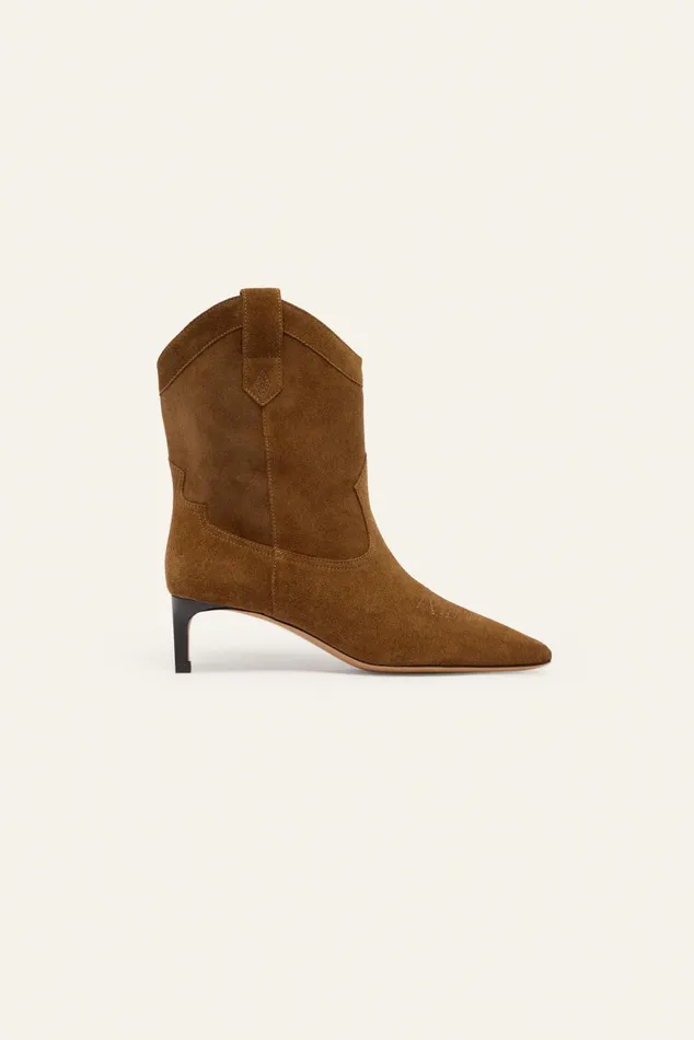 WesternStyle Ankle Boots Ciago Brown Women Baandsh Shoes