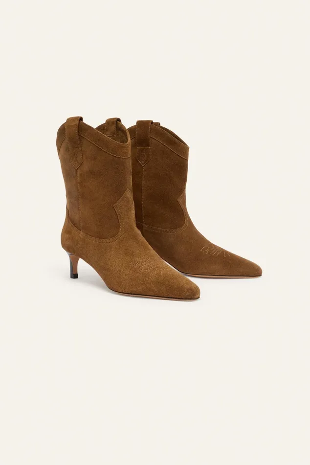 WesternStyle Ankle Boots Ciago Brown Women Baandsh Shoes