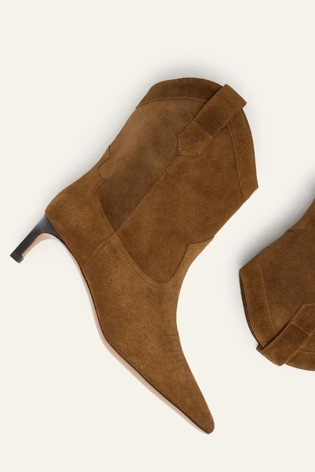 WesternStyle Ankle Boots Ciago Brown Women Baandsh Shoes