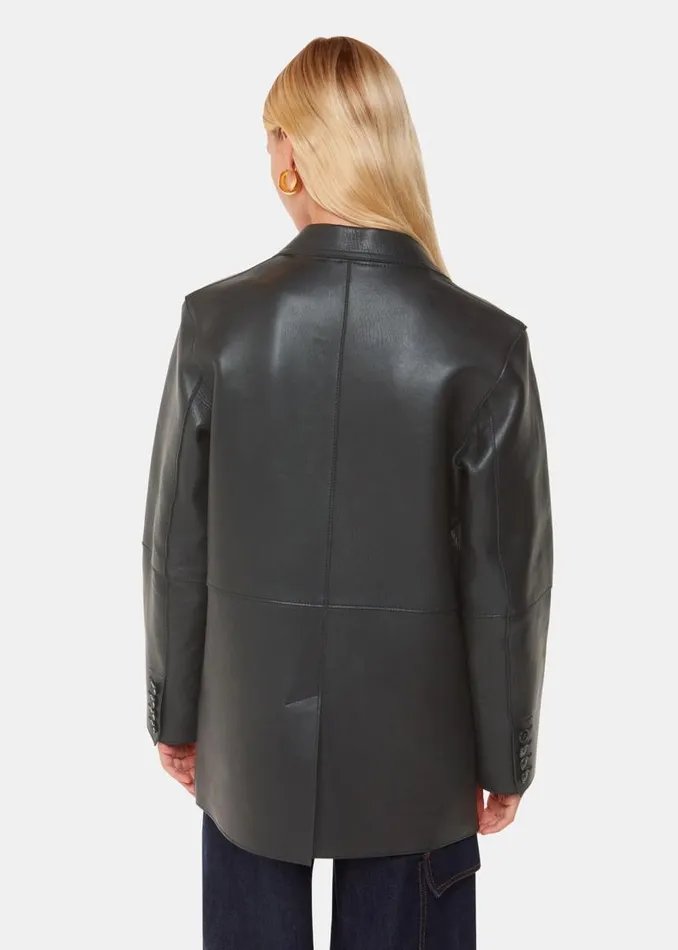 Whistles Coats and Jackets Black Katrina Clean Bonded Blazer 8211 Women