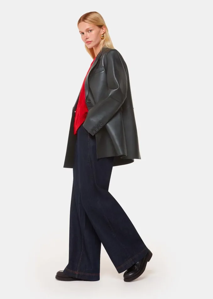Whistles Coats and Jackets Black Katrina Clean Bonded Blazer 8211 Women