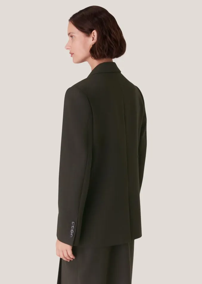 Whistles Coats and Jackets Dark Green Natalie Wool Blend Blazer 8211 Women