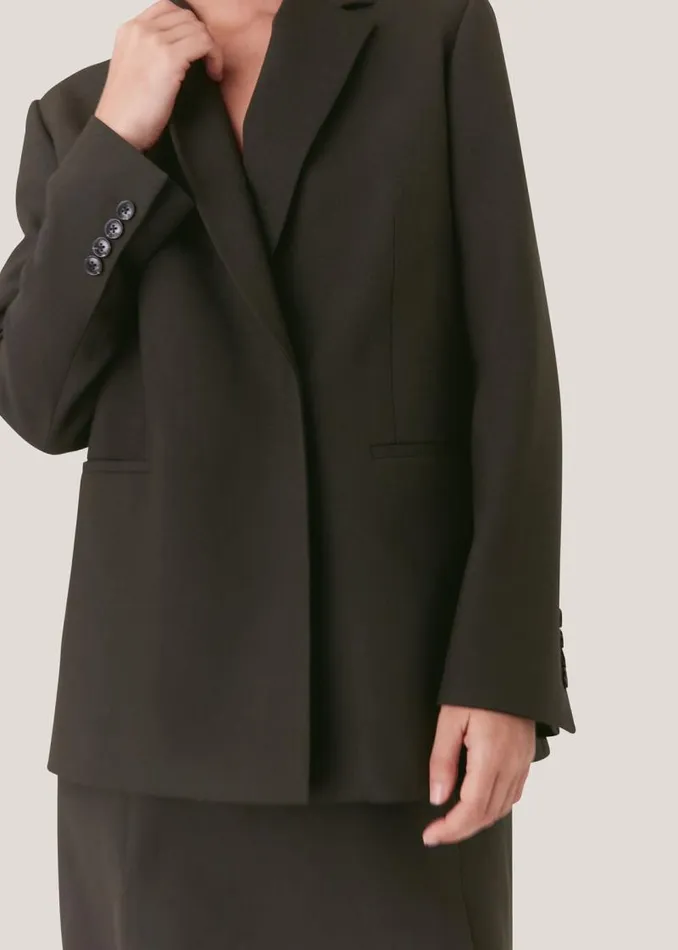 Whistles Coats and Jackets Dark Green Natalie Wool Blend Blazer 8211 Women