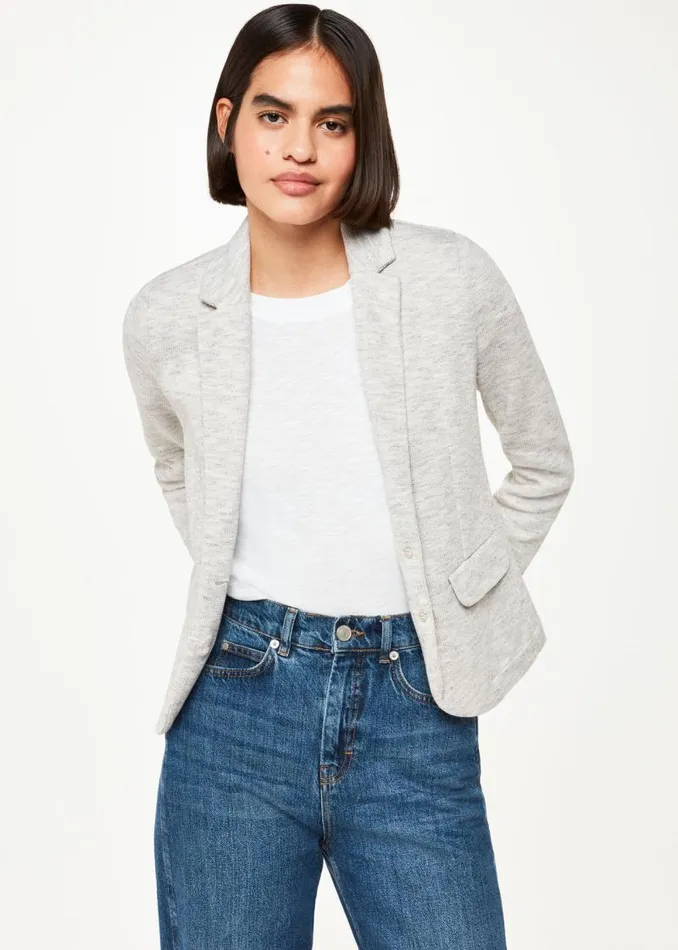 Whistles Coats and Jackets Grey Slim Jersey Jacket 8211 Women