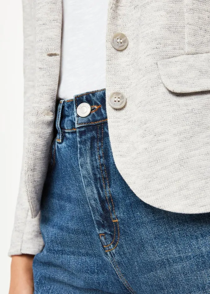 Whistles Coats and Jackets Grey Slim Jersey Jacket 8211 Women