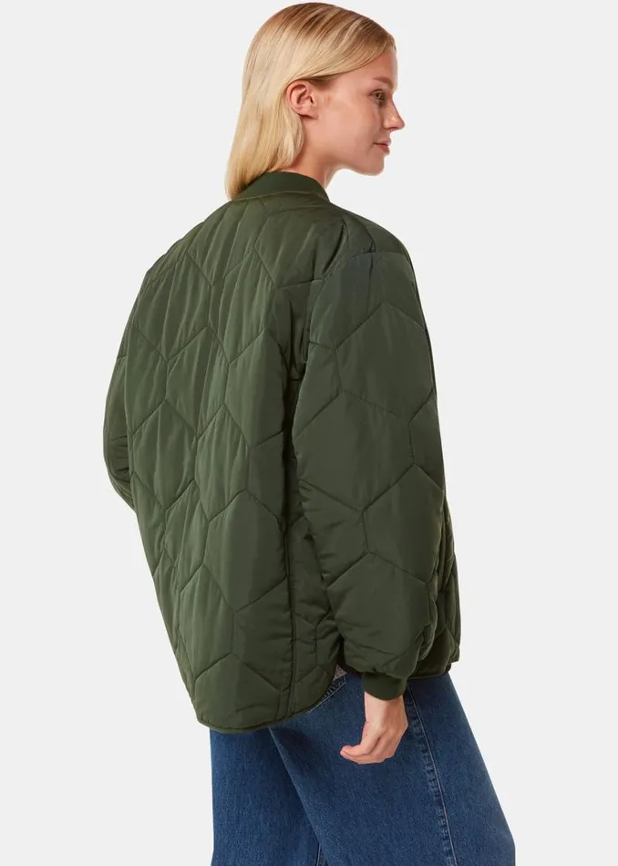 Whistles Coats and Jackets Khaki Ida Short Quilted Coat 8211 Women
