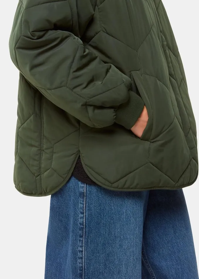 Whistles Coats and Jackets Khaki Ida Short Quilted Coat 8211 Women