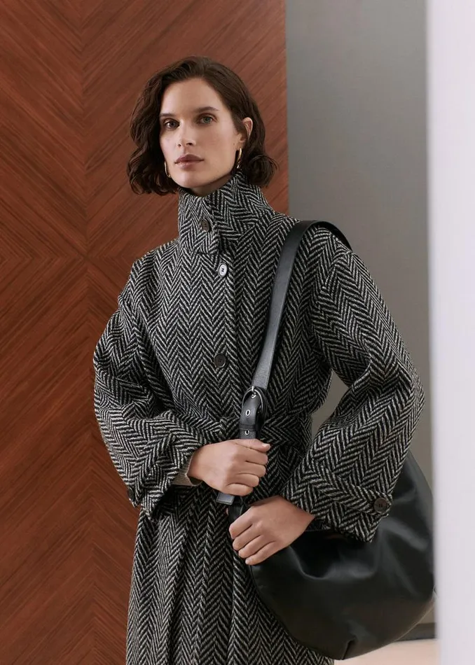 Whistles Coats and Jackets Multicolour Cosette Funnel Neck Coat 8211 Women