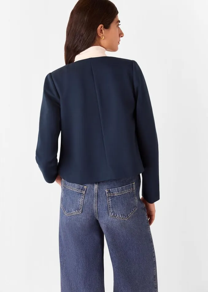 Whistles Coats and Jackets Navy Anne Ponte Button Jacket 8211 Women