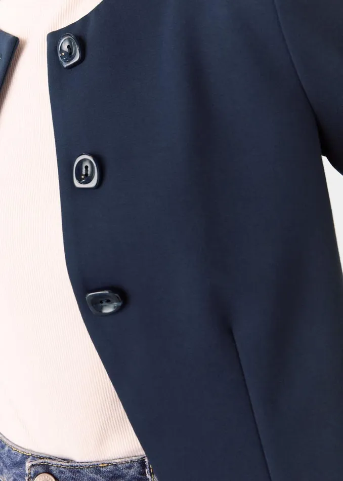 Whistles Coats and Jackets Navy Anne Ponte Button Jacket 8211 Women