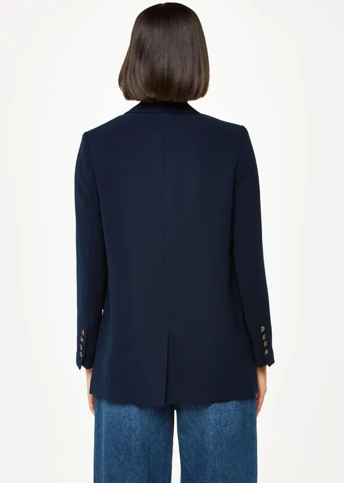 Whistles Coats and Jackets Navy Crepe Boyfriend Blazer 8211 Women