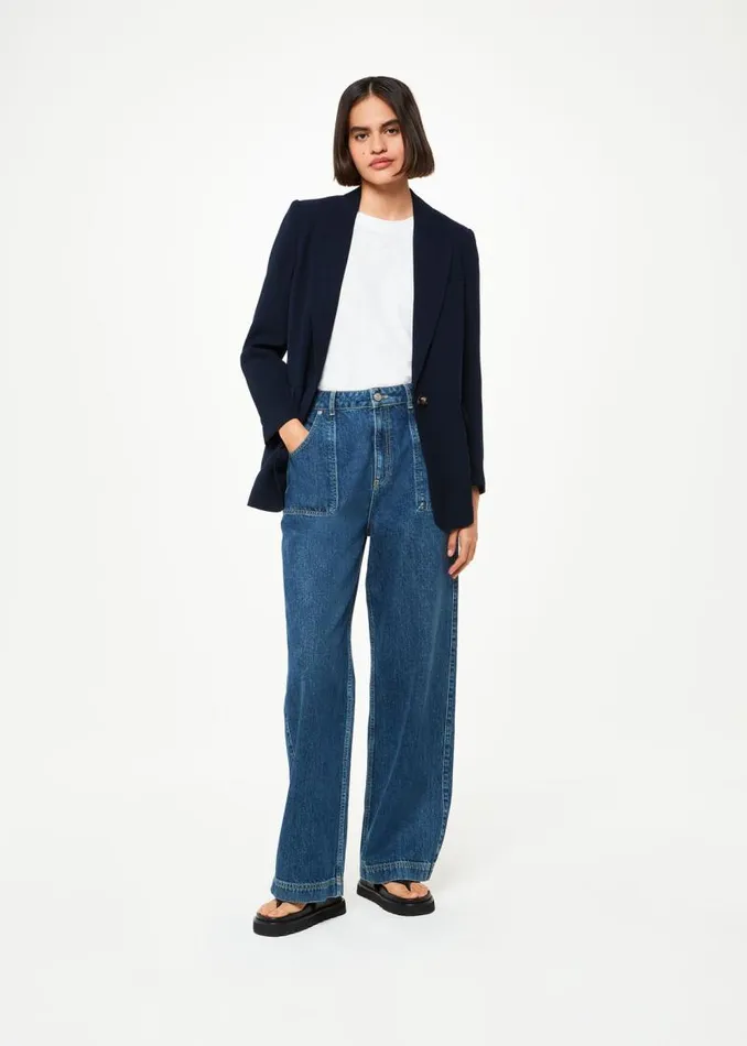 Whistles Coats and Jackets Navy Crepe Boyfriend Blazer 8211 Women
