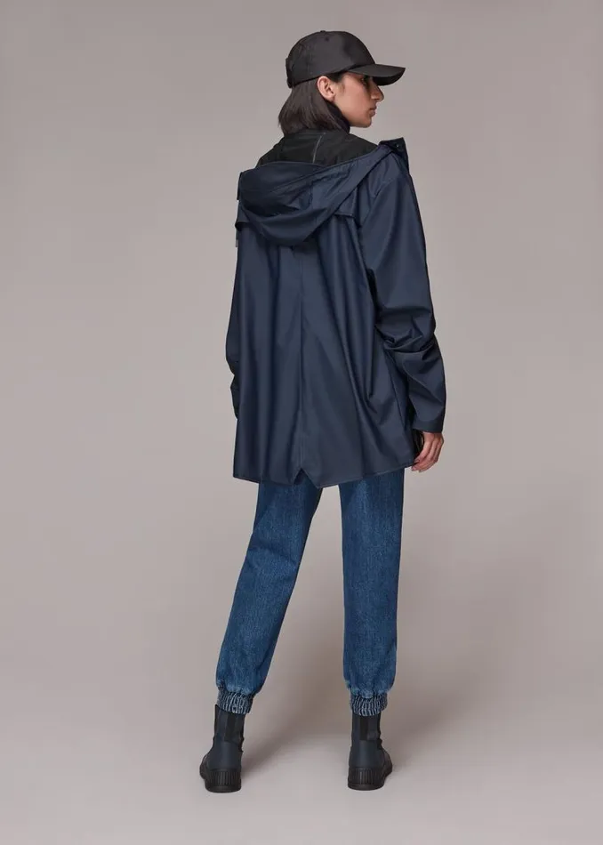 Whistles Coats and Jackets Navy Rains Hooded Jacket 8211 Women