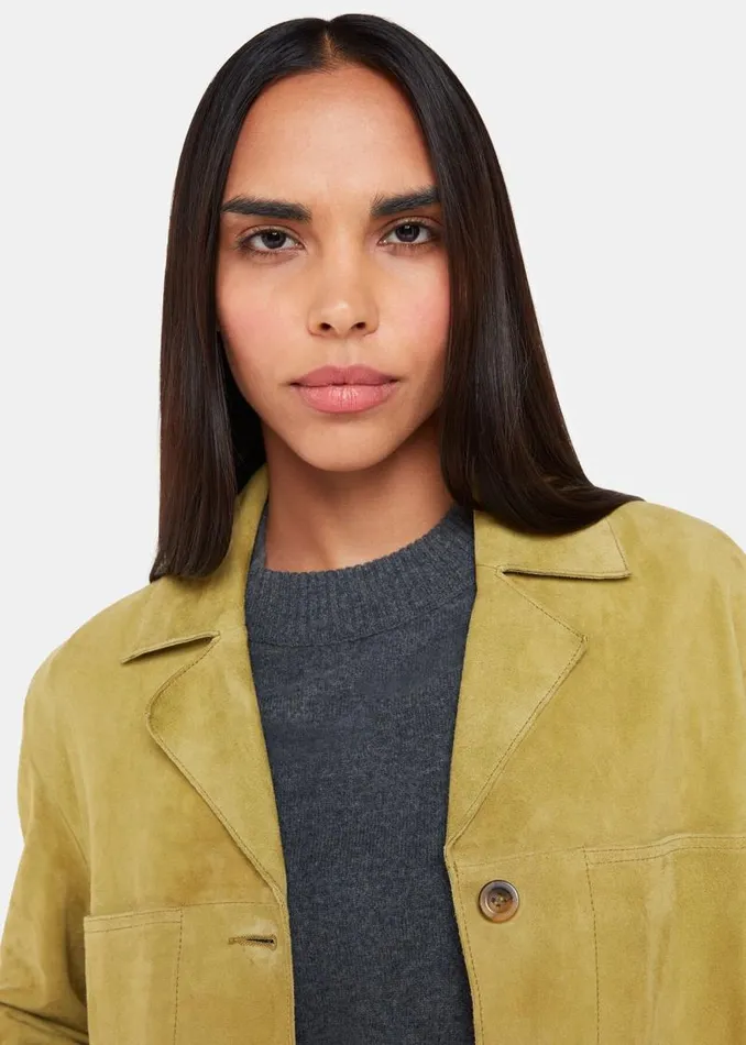 Whistles Coats and Jackets Neutral Lani Tassel Suede Jacket 8211 Women