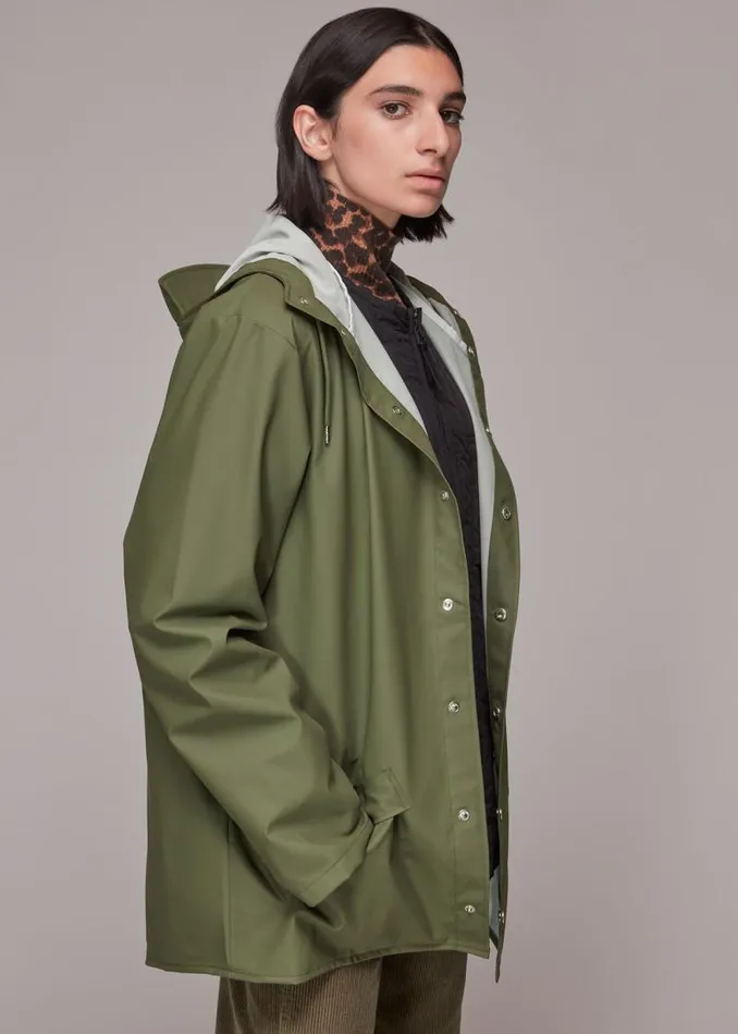 Whistles Coats and Jackets Olive Rains Hooded Jacket 8211 Women
