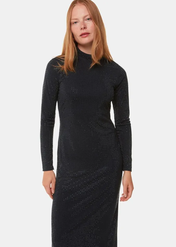 Whistles Dresses Black Hot Fix Jersey Midi Dress 8211 Women