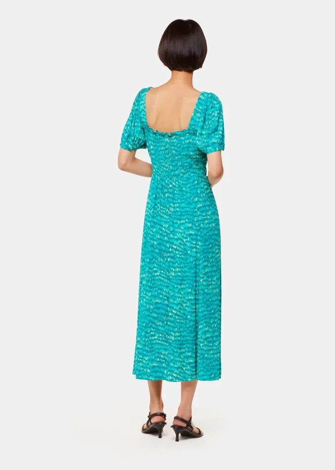 Whistles Dresses Green Sketched Grass Midi Dress 8211 Women